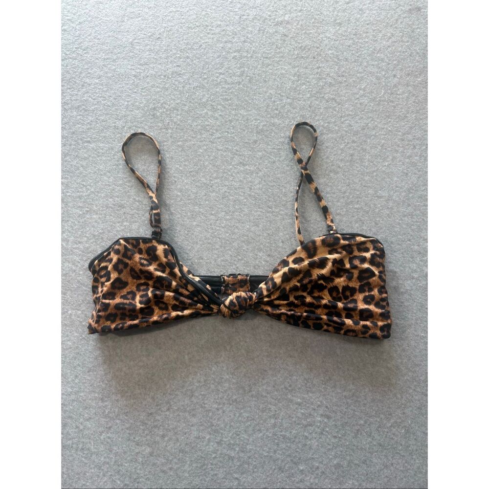 Good American leopard print bikini top 4